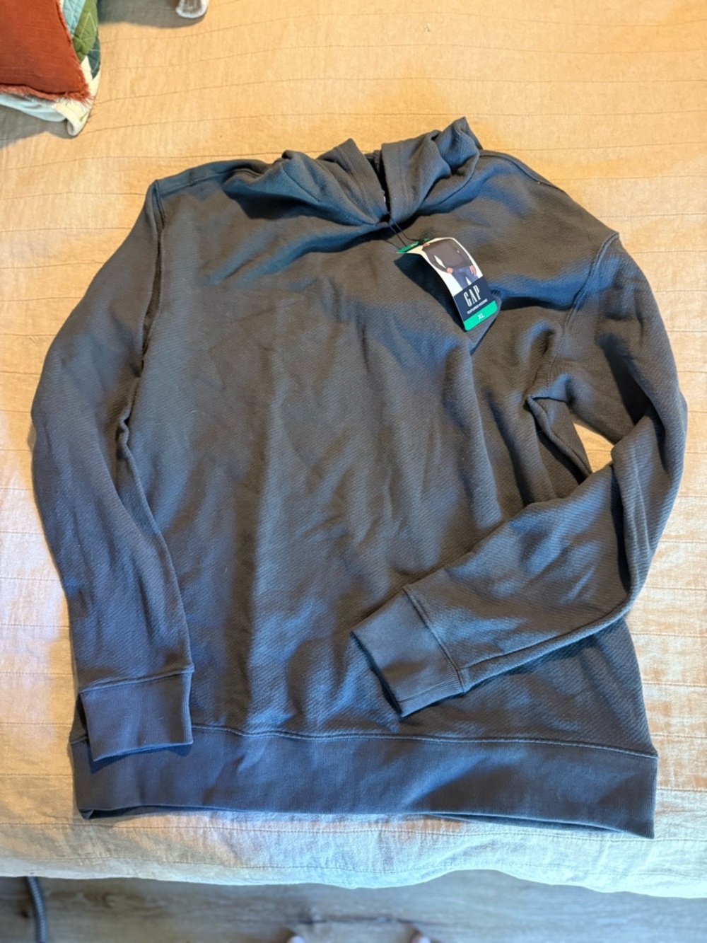 GAP Textured Hoodie - Dark Gray